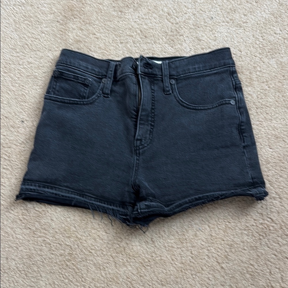 Madewell Black Jean Shorts High-Waisted Stretchy
